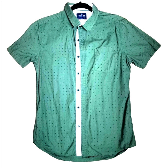 Level Ten, Green Button-Up Shirt S - Picture 1 of 3